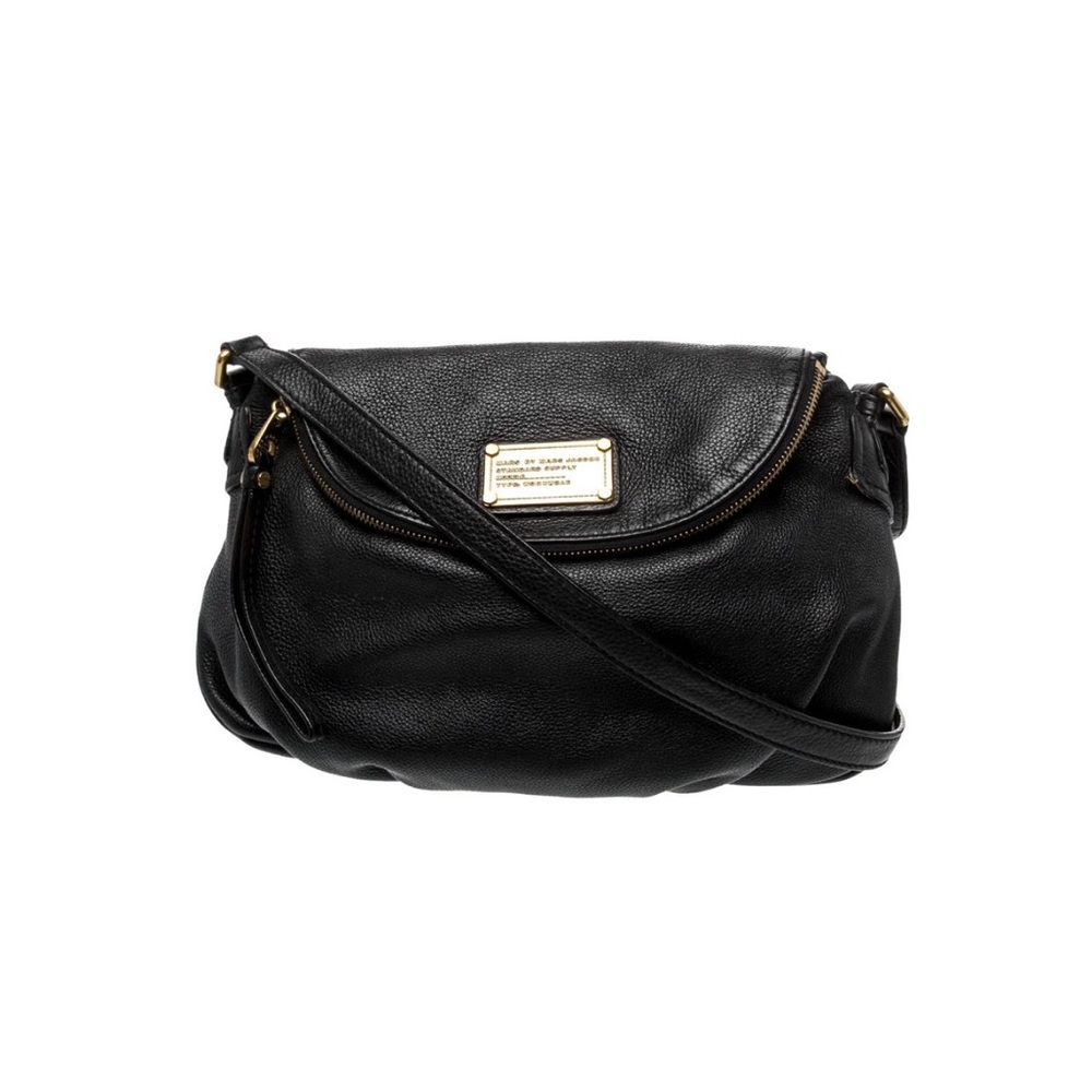 Preowned Marc by Marc Jacobs Black Leather Classic Q Natasha Crossbody Bag